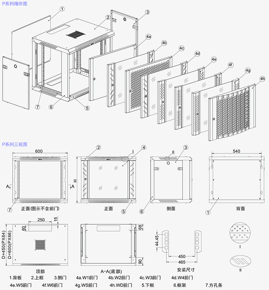 P系列挂墙机柜